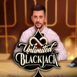 Unlimited Blackjack slot logo by Ezugi at Casoola Casino